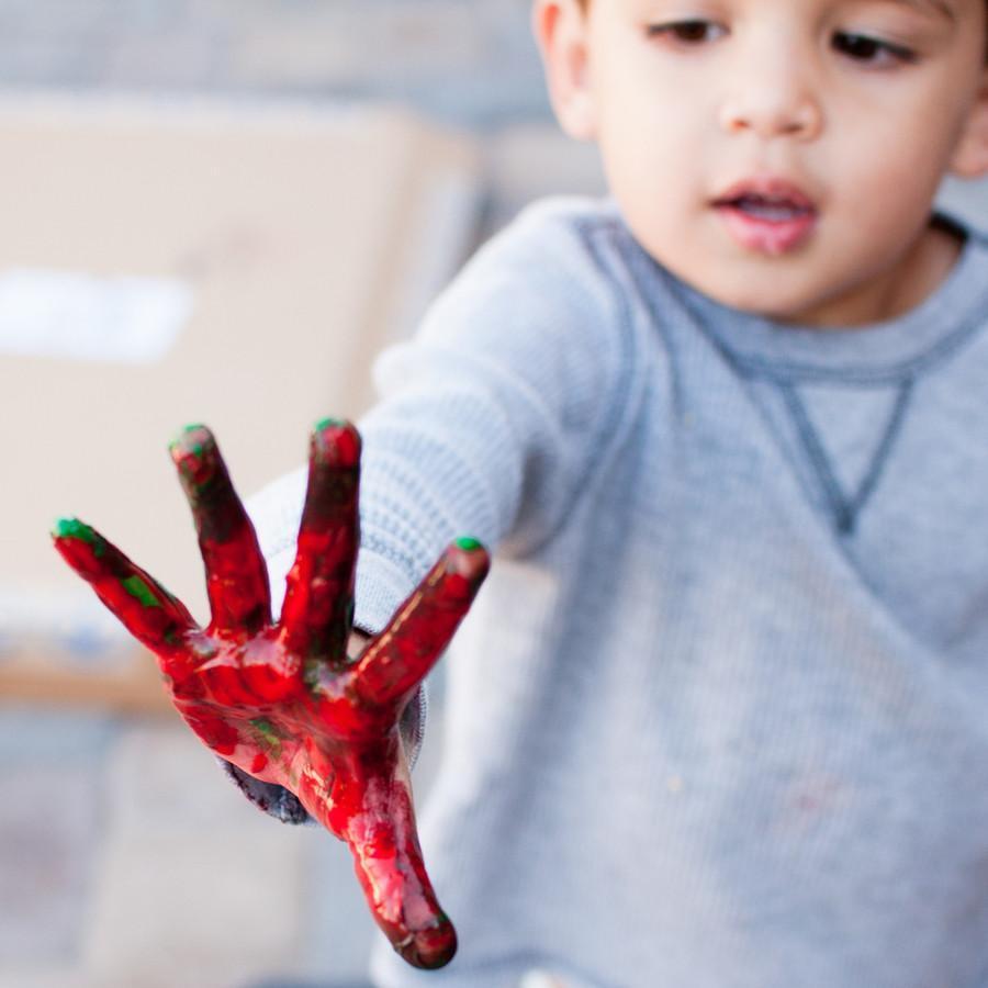 Homemade Non-toxic Finger Paint for Toddlers