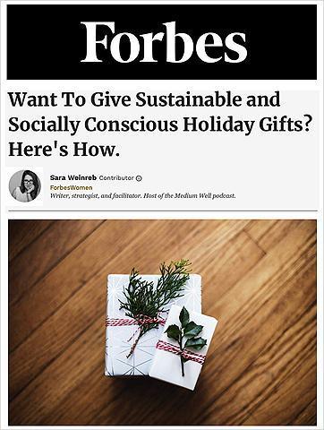 Want to give sustainable and socially conscious holiday gifts?