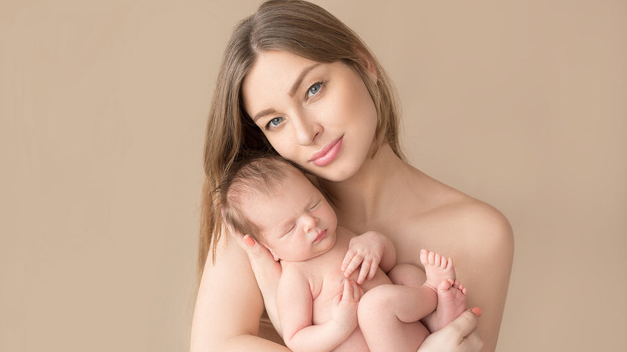 Image of a woman holding a baby
