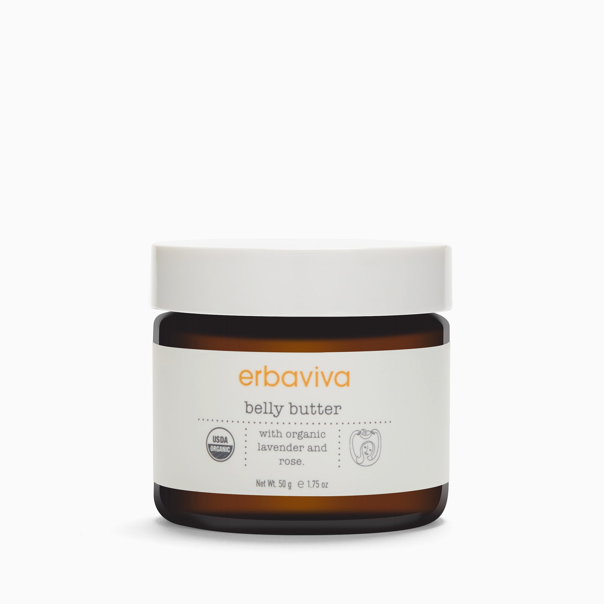 Erbaviva Natural Belly Butter for Pregnancy - Lavender & Rose