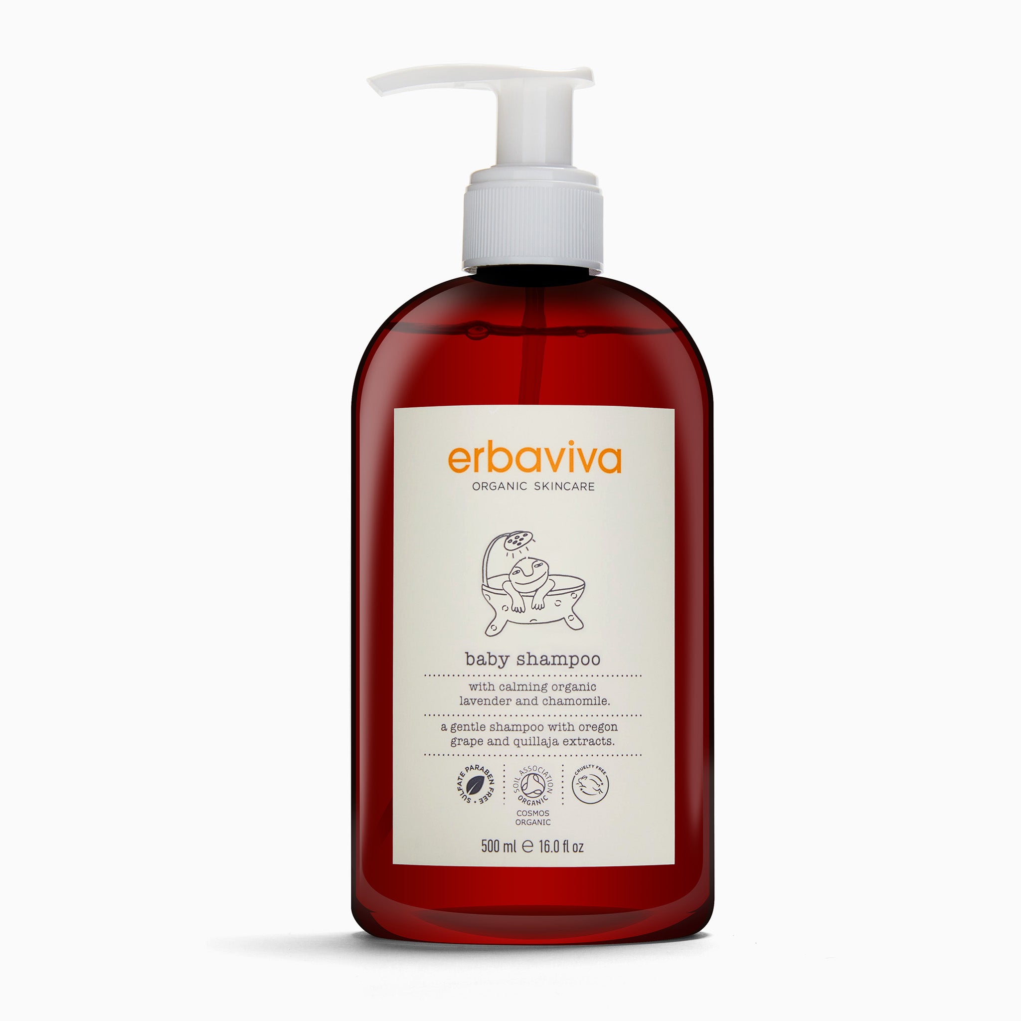 Organic Baby Shampoo with Lavender and Chamomile -Erbaviva