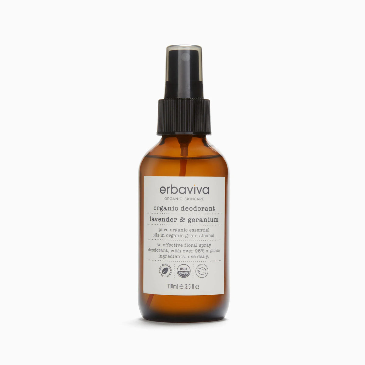 Lavender & Geranium Organic Deodorant product on a white background