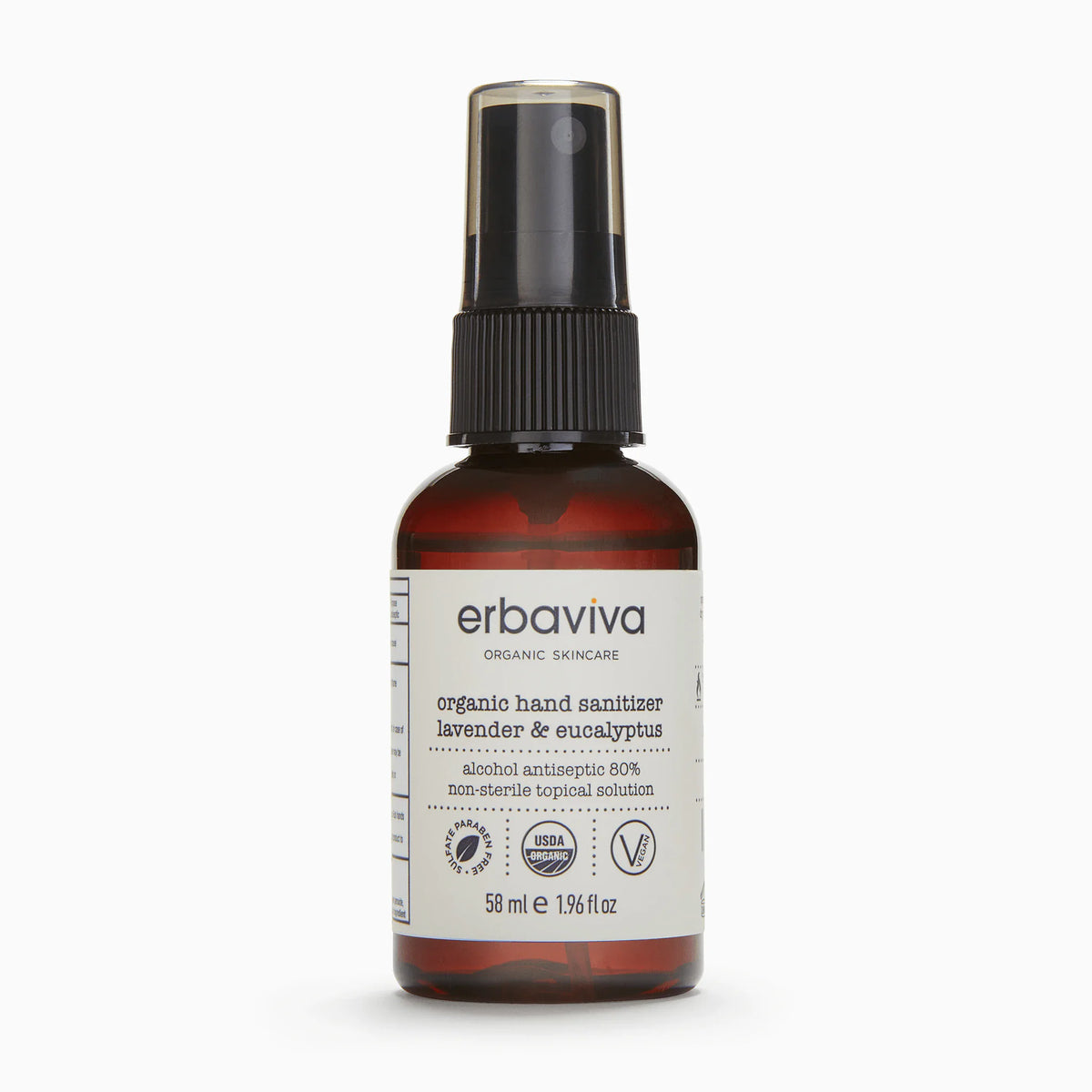 Organic Lavender & Eucalyptus Hand Sanitizer product on a white background