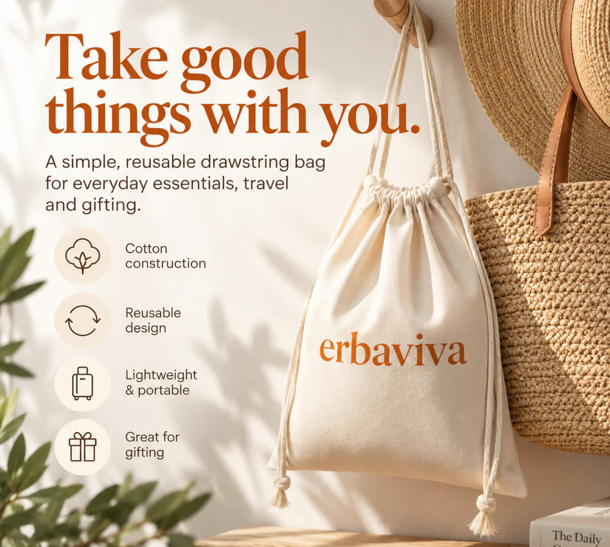 Erbaviva Drawstring Bag product gallery artwork, image 2 of 4