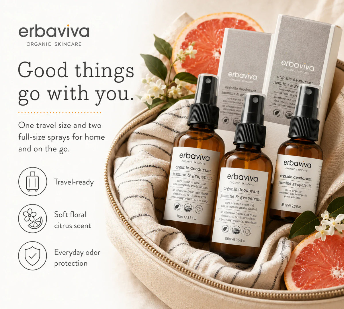 Jasmine & Grapefruit Deodorant Trio product gallery artwork, image 4 of 6