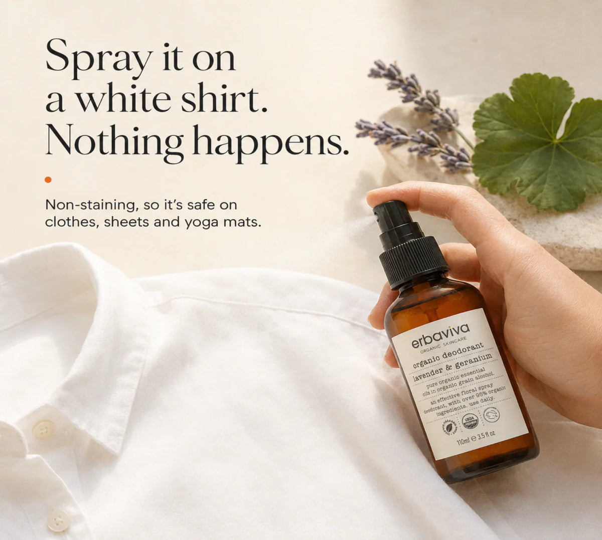 Lavender & Geranium Organic Deodorant product gallery artwork, image 3 of 6