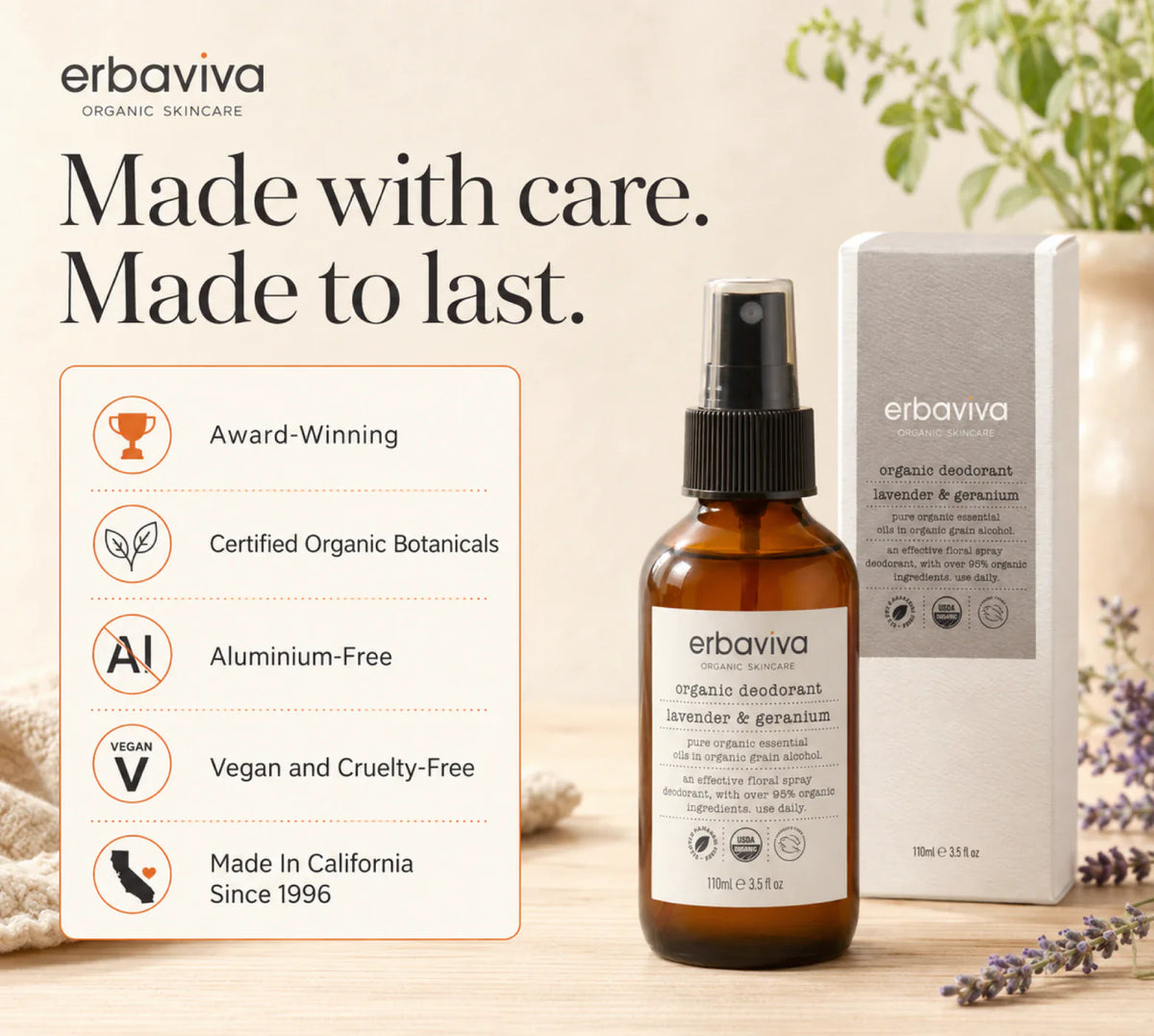 Lavender & Geranium Organic Deodorant product gallery artwork, image 6 of 6