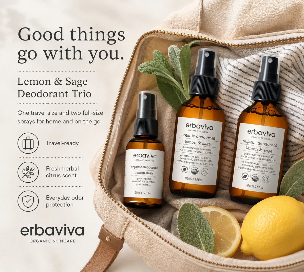 Lemon & Sage Deodorant Trio product gallery artwork, image 5 of 6