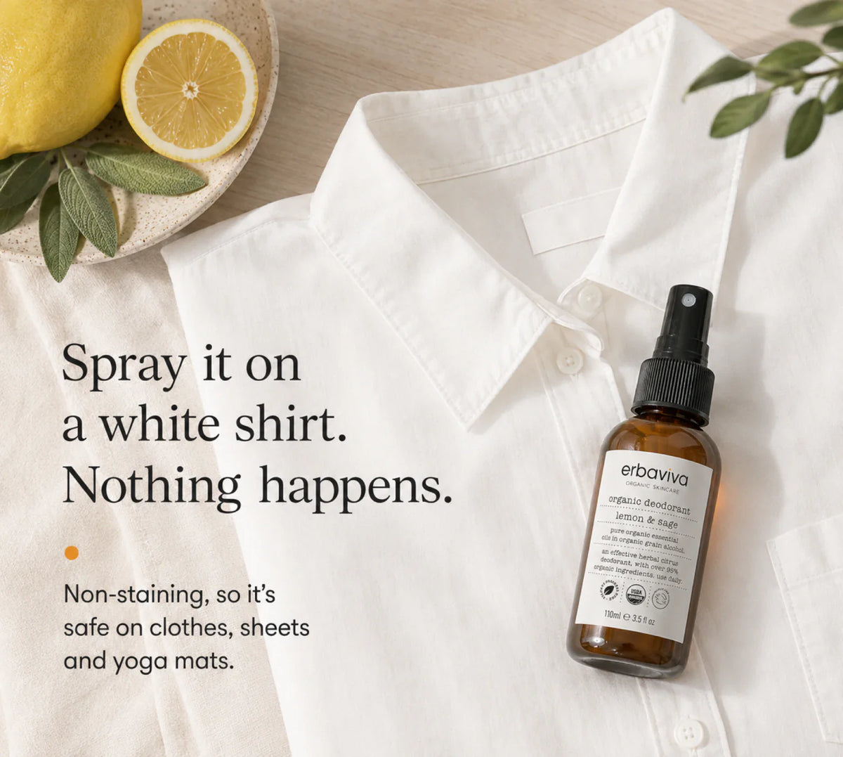 Lemon & Sage Organic Deodorant product gallery artwork, image 3 of 6