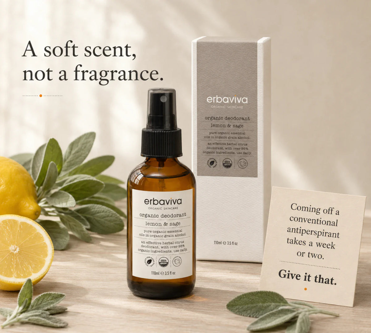 Lemon & Sage Organic Deodorant product gallery artwork, image 4 of 6