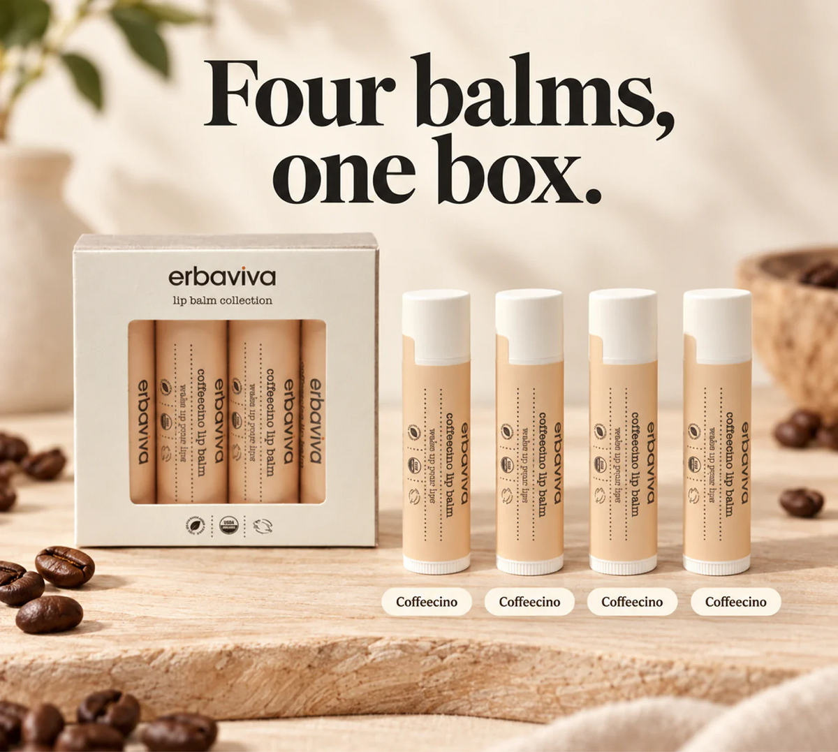 Lip Balm Coffeecino 4PK product gallery artwork, image 2 of 6