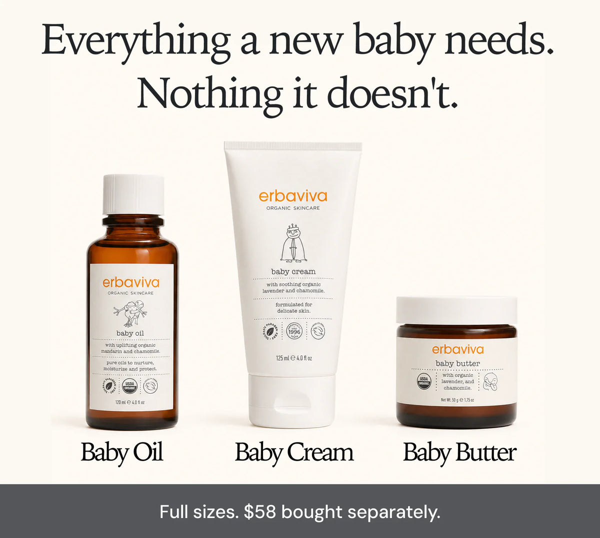 Organic Baby Trio product gallery artwork, image 2 of 7