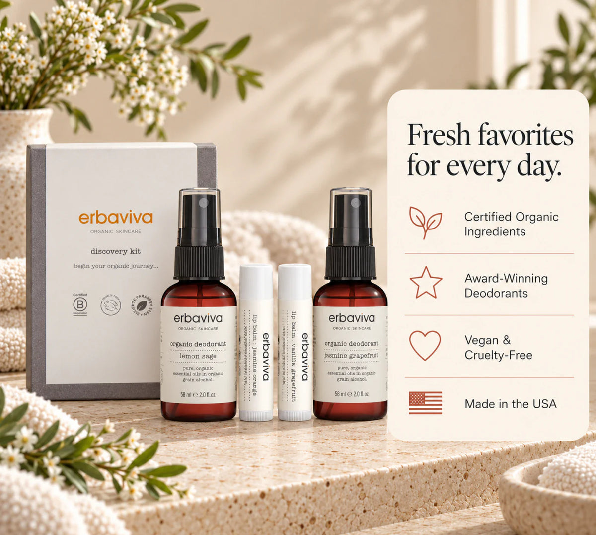 Organic Body Discovery Kit product gallery artwork, image 1 of 5