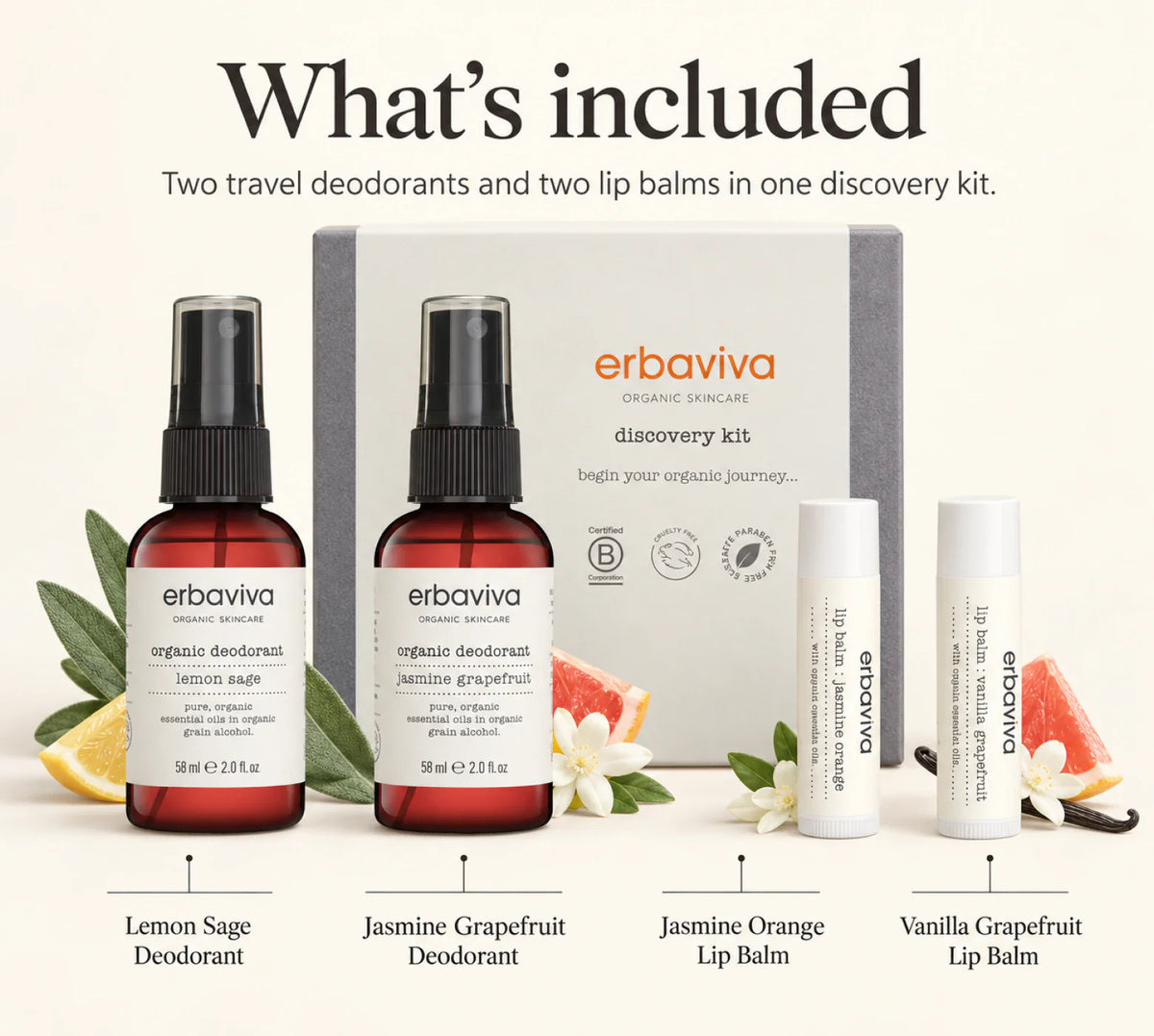 Organic Body Discovery Kit product gallery artwork, image 2 of 5