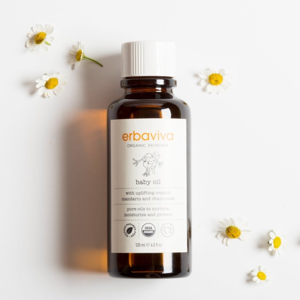 baby oil in 120 ml bottle